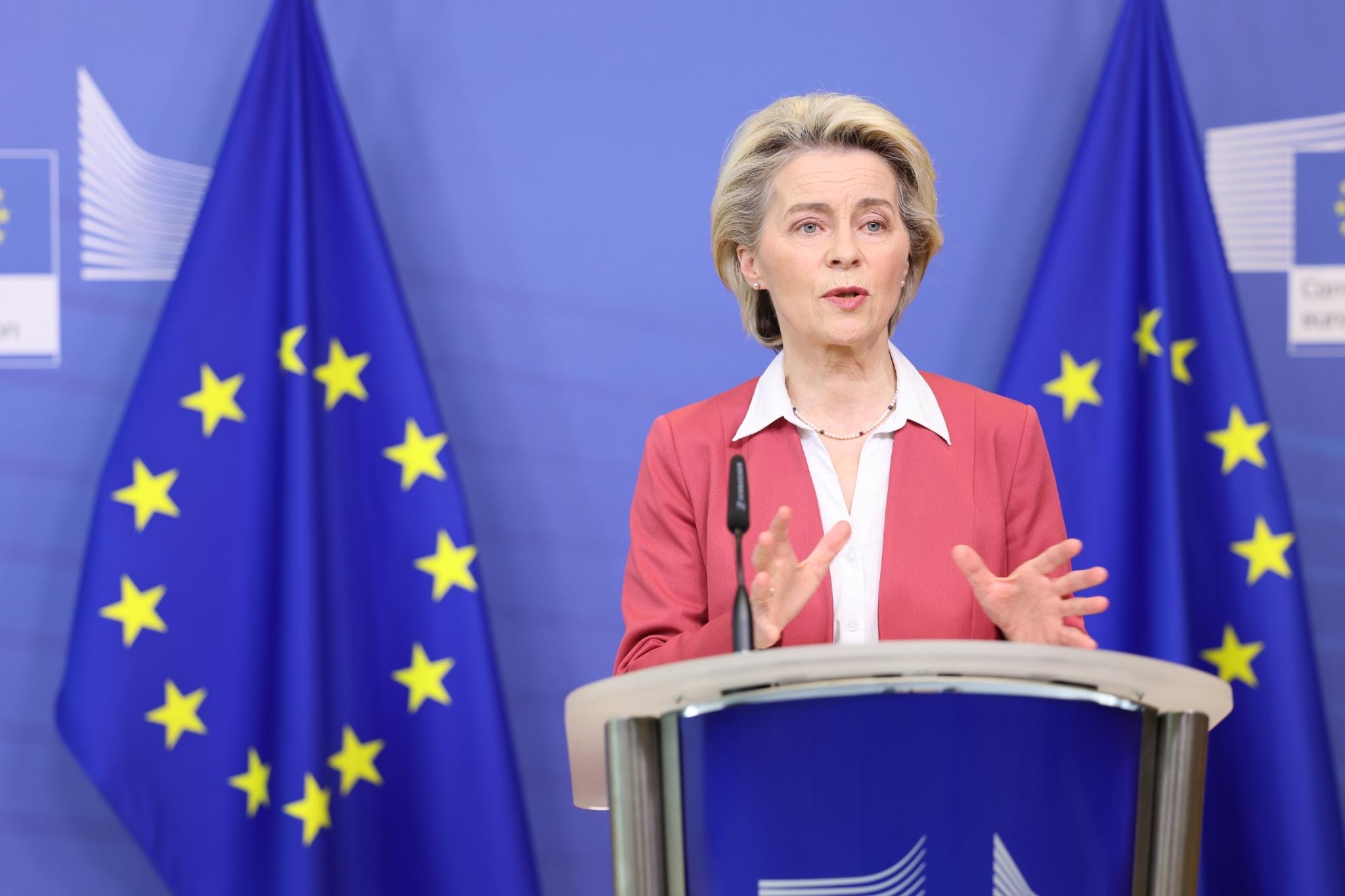 歐洲聯盟執行委員會主席范德賴恩(Ursula von der Leyen)訪問印度。 (資料照片／EU推特)