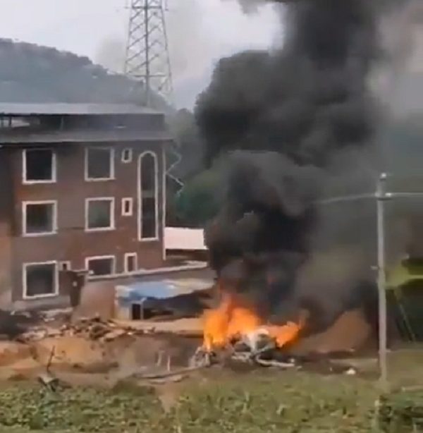 烏克蘭軍方稍早則表示，已在其盧甘斯克地區上空擊落5架俄羅斯飛機和1架直升機。(圖擷自推特)