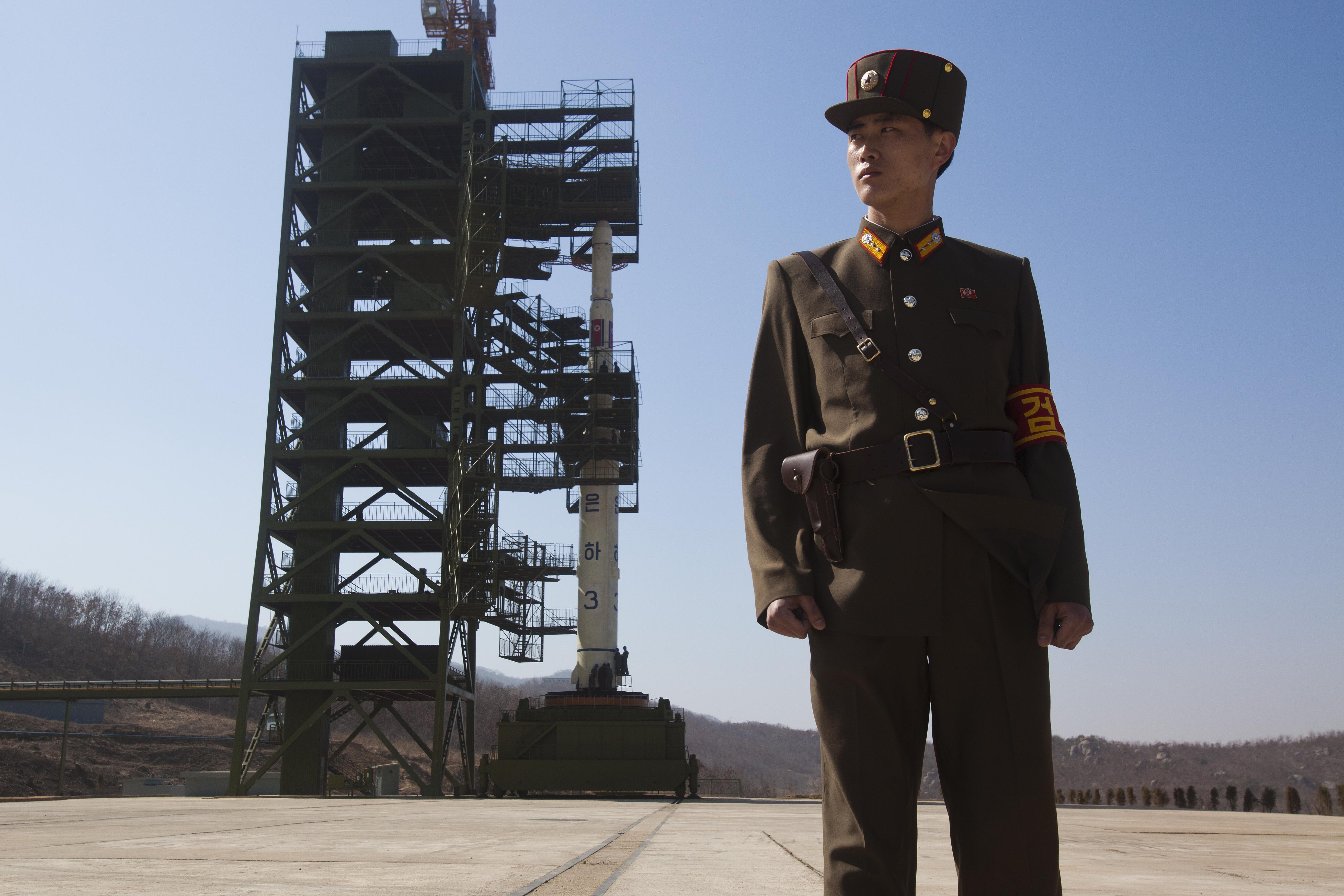 北韓西海衛星發射場(Sohae Satellite Launching Station)。 (檔案照片/AP/達志影像)