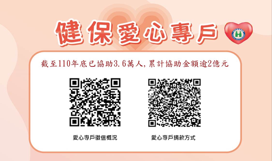 健保愛心專戶QR Code。(健保署提供)