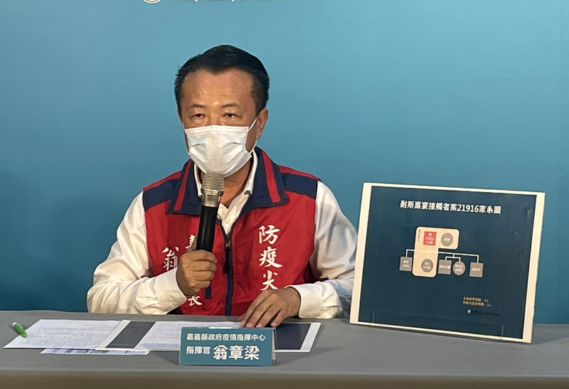 嘉義秀林國小校長未等採檢結果出爐就參加活動，遭嘉義縣衛生局罰1萬5000元。圖為嘉義縣長翁章梁(嘉義縣政府提供)(圖：中央社)