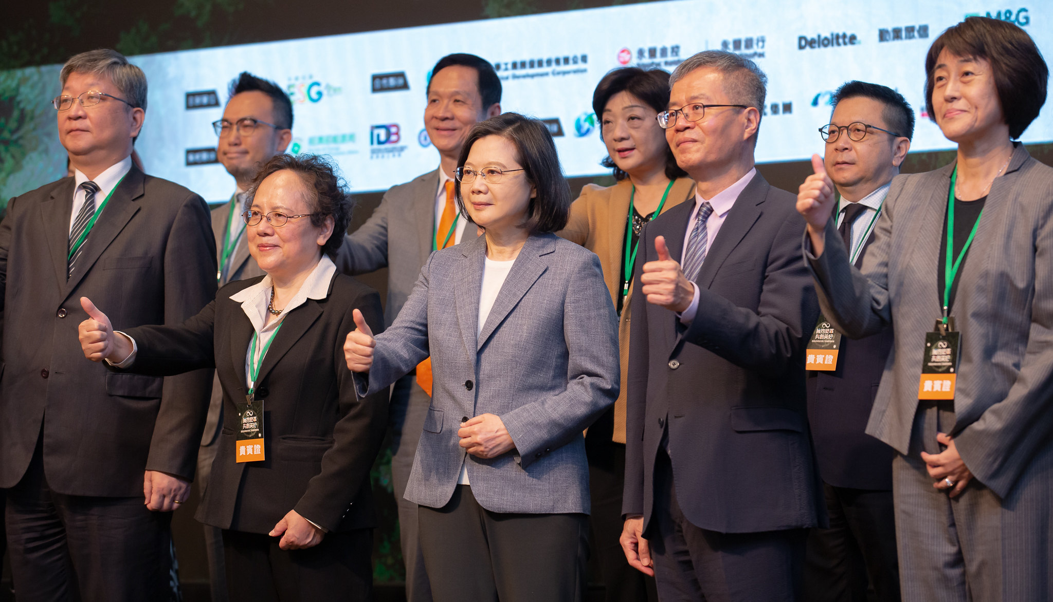 蔡英文總統21日出席「ESG永續台灣第二屆國際高峰會開幕典禮」。 (圖:總統府)