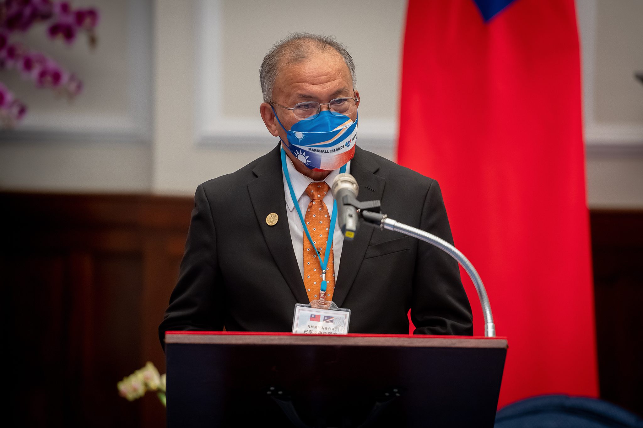 馬紹爾群島共和國總統柯布亞(David Kabua)22日會晤蔡英文總統。(圖:總統府)
