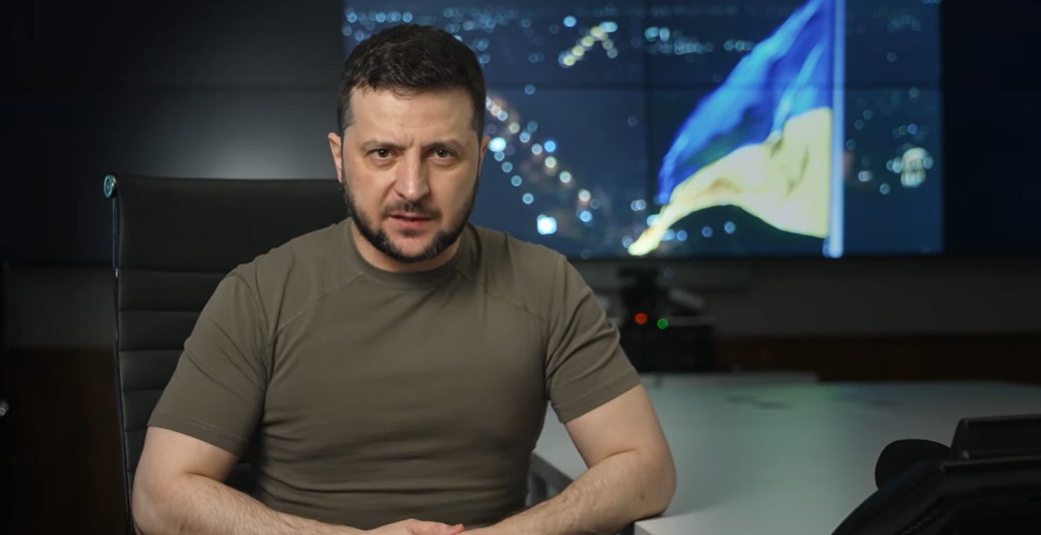 烏克蘭總統澤倫斯基(Volodymyr Zelensky)。(圖截自澤倫斯基臉書影片)
