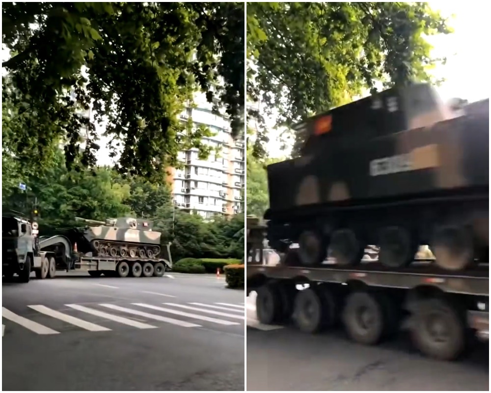 網傳上海將採軍事化管理。(微博)