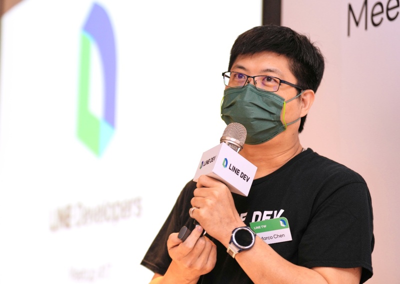LINE台灣技術長陳鴻嘉表示，LINE NEXT打造的Global NFT Market－DOSI將於今年上線。(圖：中央社)