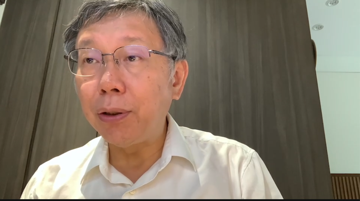台北市長柯文哲23日呼籲中央升至國安會層級訂定防疫戰略。(台北市政府提供)