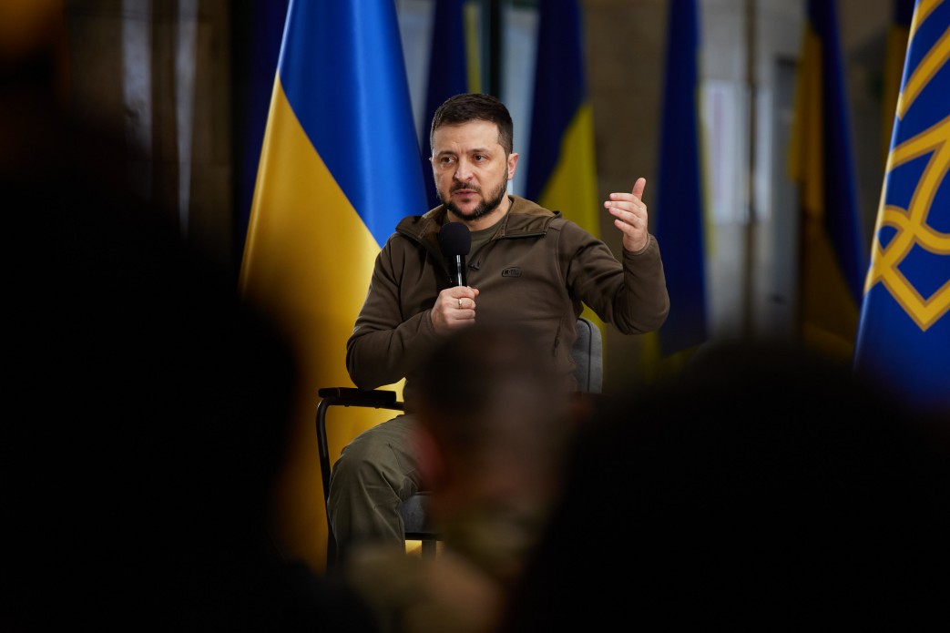 傳德義法等領導人擬前往基輔訪問烏克蘭總統澤倫斯基。（烏克蘭總統府president.gov.ua）