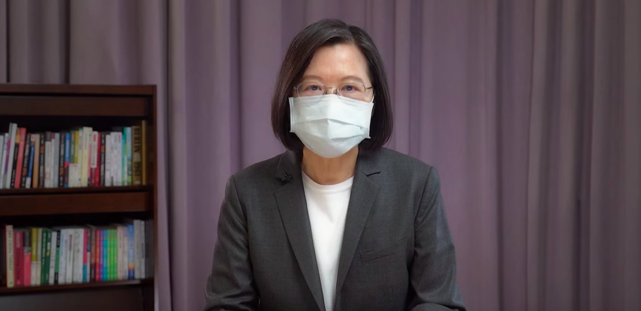 蔡英文總統24日上午以錄影為「北美洲台灣婦女會」2022年第34屆年會致詞。（總統府）