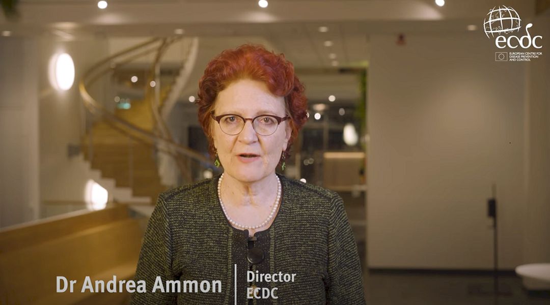 歐洲疾病預防管制中心(ECDC)主任艾孟(Andrea Ammon)30日表示，在10個歐盟國家中，已經確診42起2019冠狀病毒疾病(COVID-19)新變異株Omicron的感染病例。(圖擷自ECDC/YouTube)