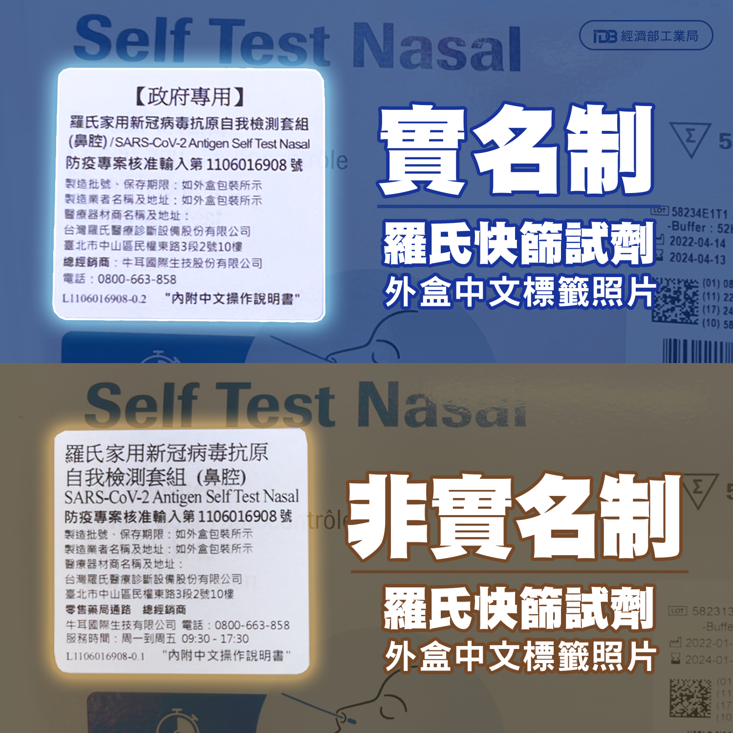 經濟部重申實名制快篩試劑為指揮中心直接與羅氏原廠徵用，與經銷商無關。（經濟部提供）