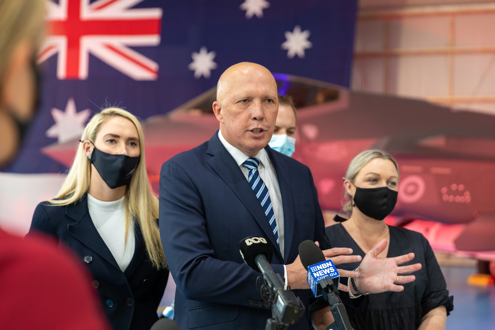 澳洲反對派領袖杜登(中) (Peter Dutton FB)