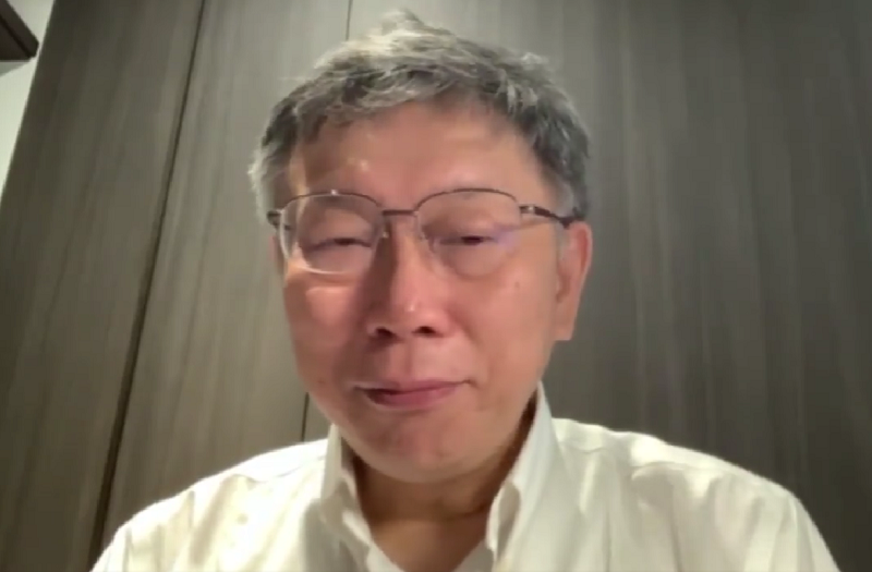 台北市長柯文哲22日表示自己快篩陽性。(圖擷自柯文哲臉書)