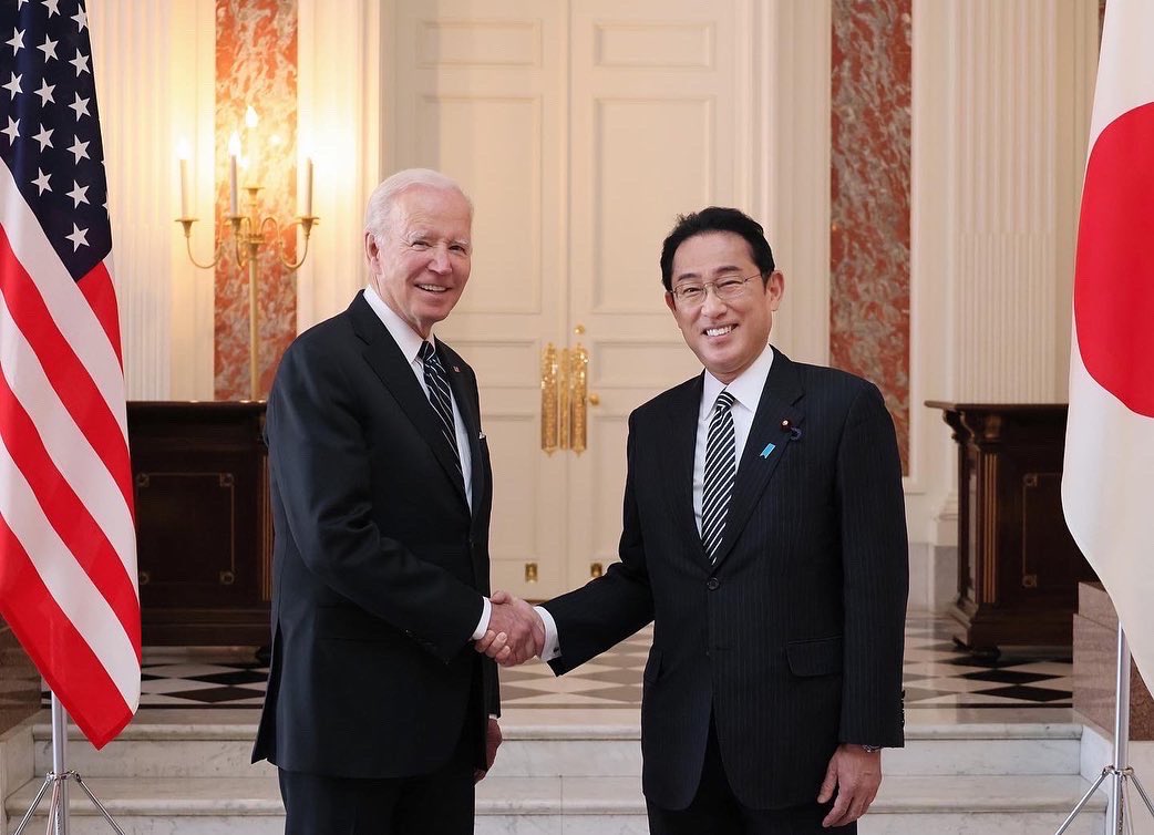 美國總統拜登23日訪問日本並與日本首相岸田文雄會面。(Twitter/@JPN_PMO)