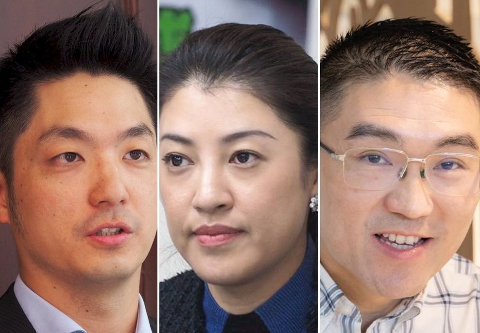 左起為蔣萬安、許淑華、謝國樑。(合成圖)