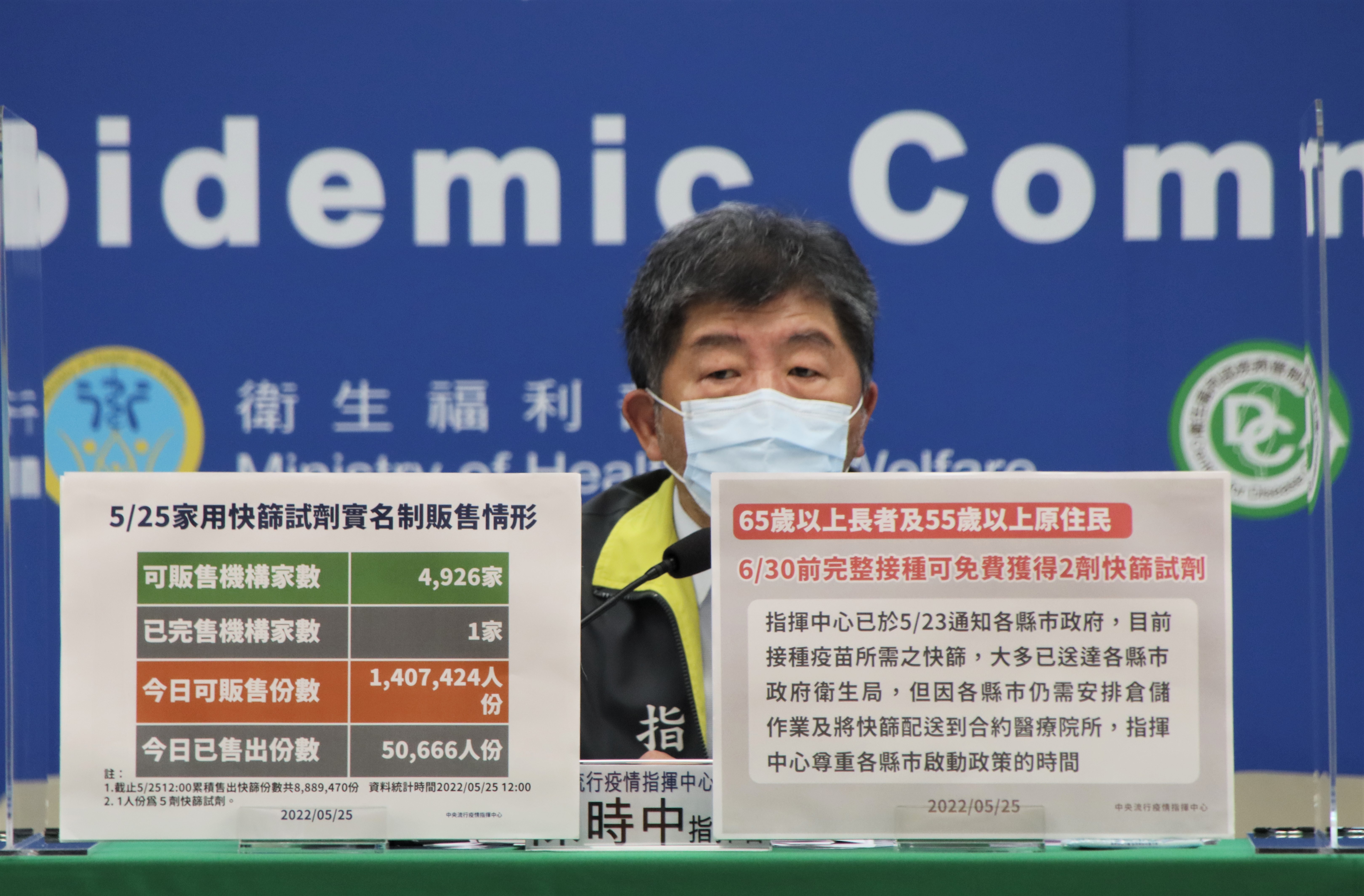 陳時中呼籲WHA接受台灣成為觀察員。(指揮中心提供)