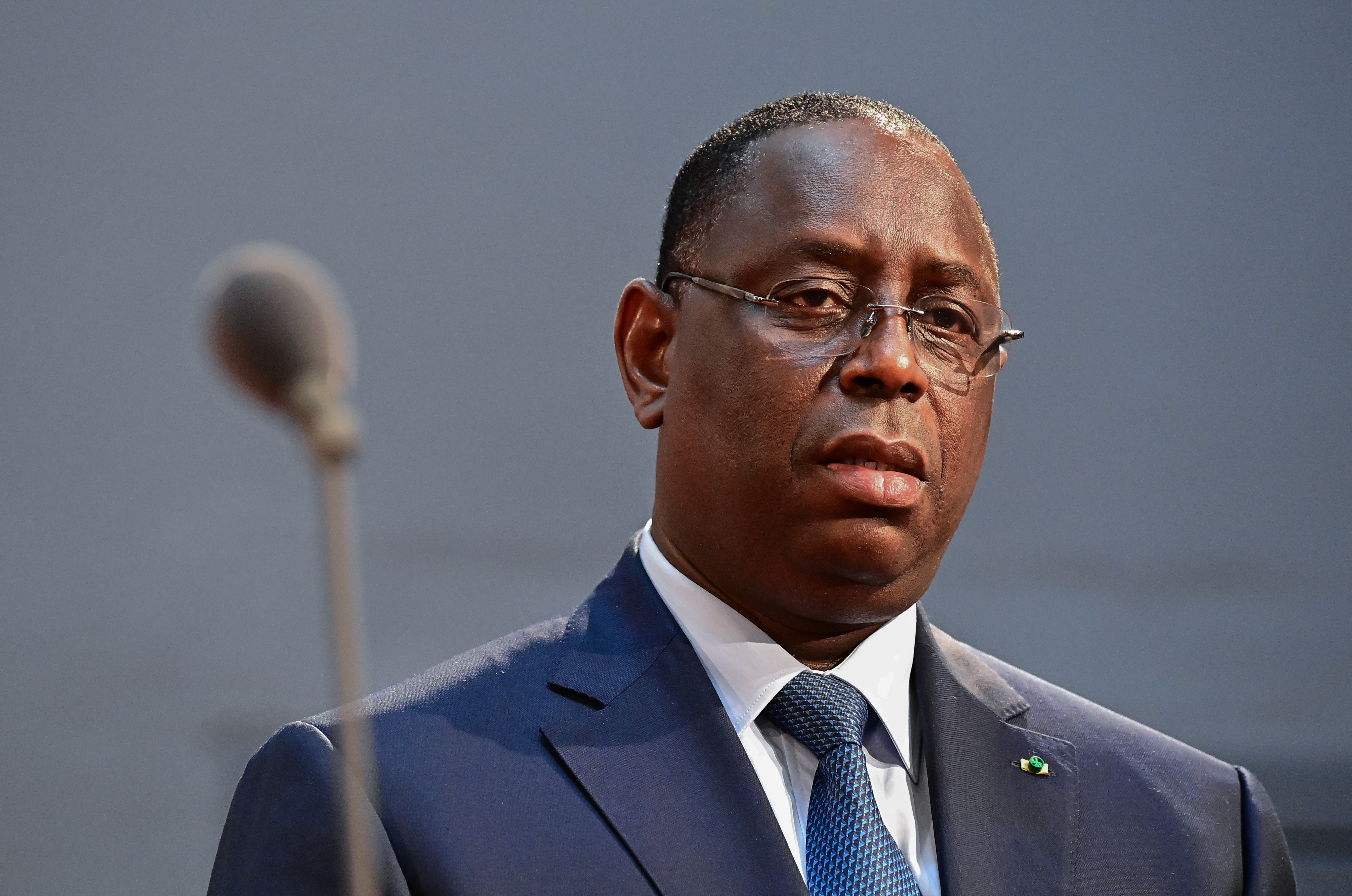 非洲聯盟輪值主席、塞內加爾總統薩爾(Macky Sall)。(AFP)