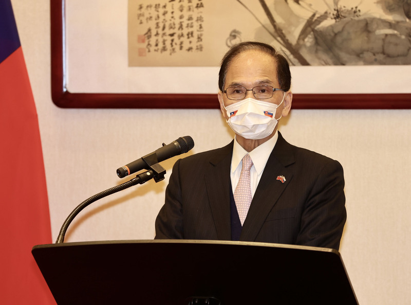 立法院長游錫堃（圖）9日在立法院接見斯洛伐克國會暨布拉提斯拉瓦省訪問團，致詞歡迎。 (圖：中央社)