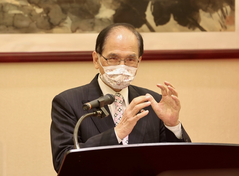 立法院長游錫堃（圖）接受「台灣海外網」的邀請進行演講，認為烏俄戰爭對台灣的啟示，就是不要以為中國不會發動戰爭，一定要事先做好準備，同時也要自助人助，展現台灣人防衛意志。資料照片（圖：中央社)