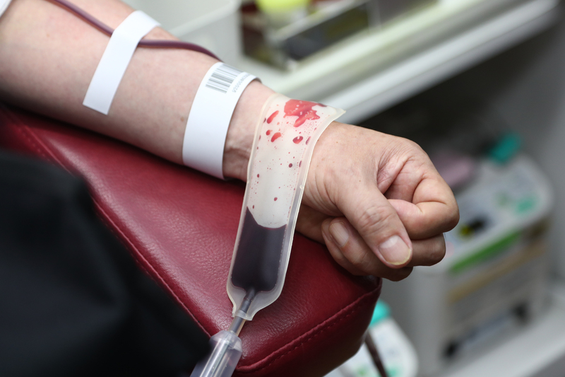 捐血。中央社記者王騰毅攝  111年6月15日 (圖：中央社)