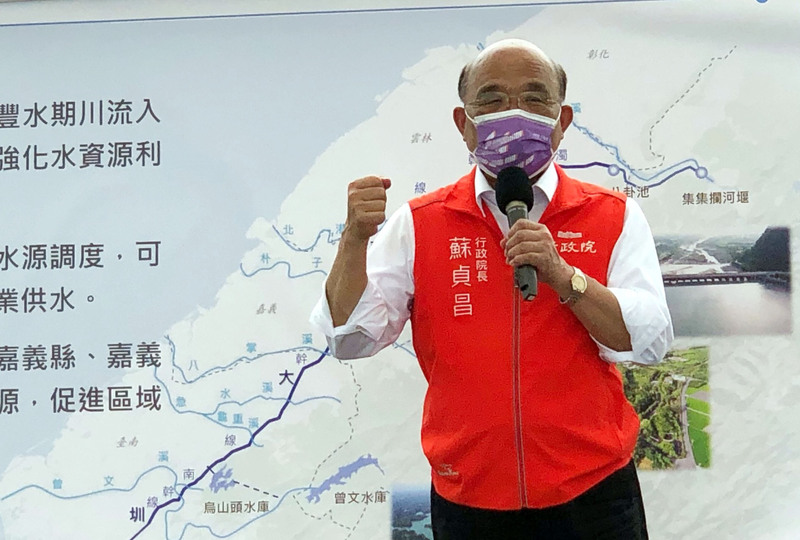 行政院長蘇貞昌受訪表示，提出符合民眾期待的人選，為地方做建設，是黨的責任。 (圖：中央社檔案照片)