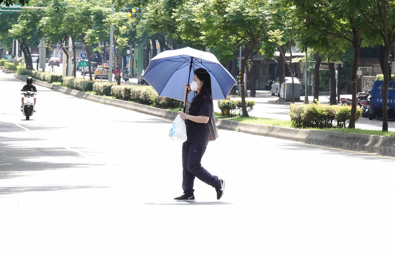 台北、新北等9縣市22日需留意攝氏36度以上高溫。(圖：中央社)