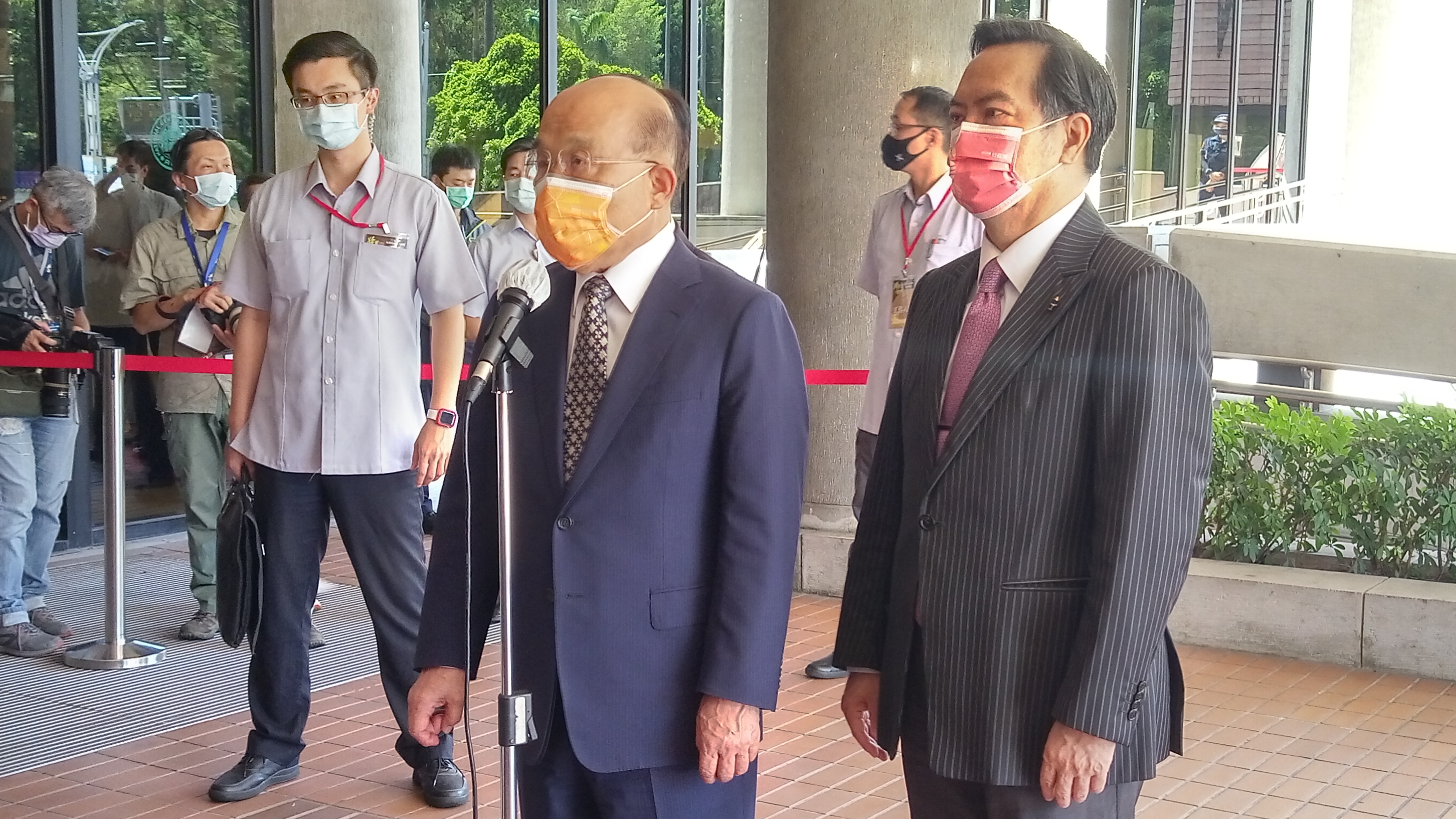 行政院長蘇貞昌回應陳時中選台北市長議題。(陳國維 攝)