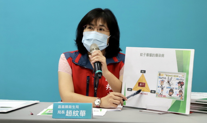 國內上週新增3例日本腦炎確定病例。圖為嘉義縣衛生局長趙紋華27日說明嘉義病例。(嘉義縣政府提供/圖：中央社)