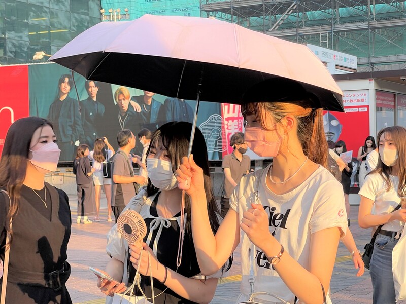 東京連9天高溫逾35度 創1875年以來最長紀錄 (圖：中央社)