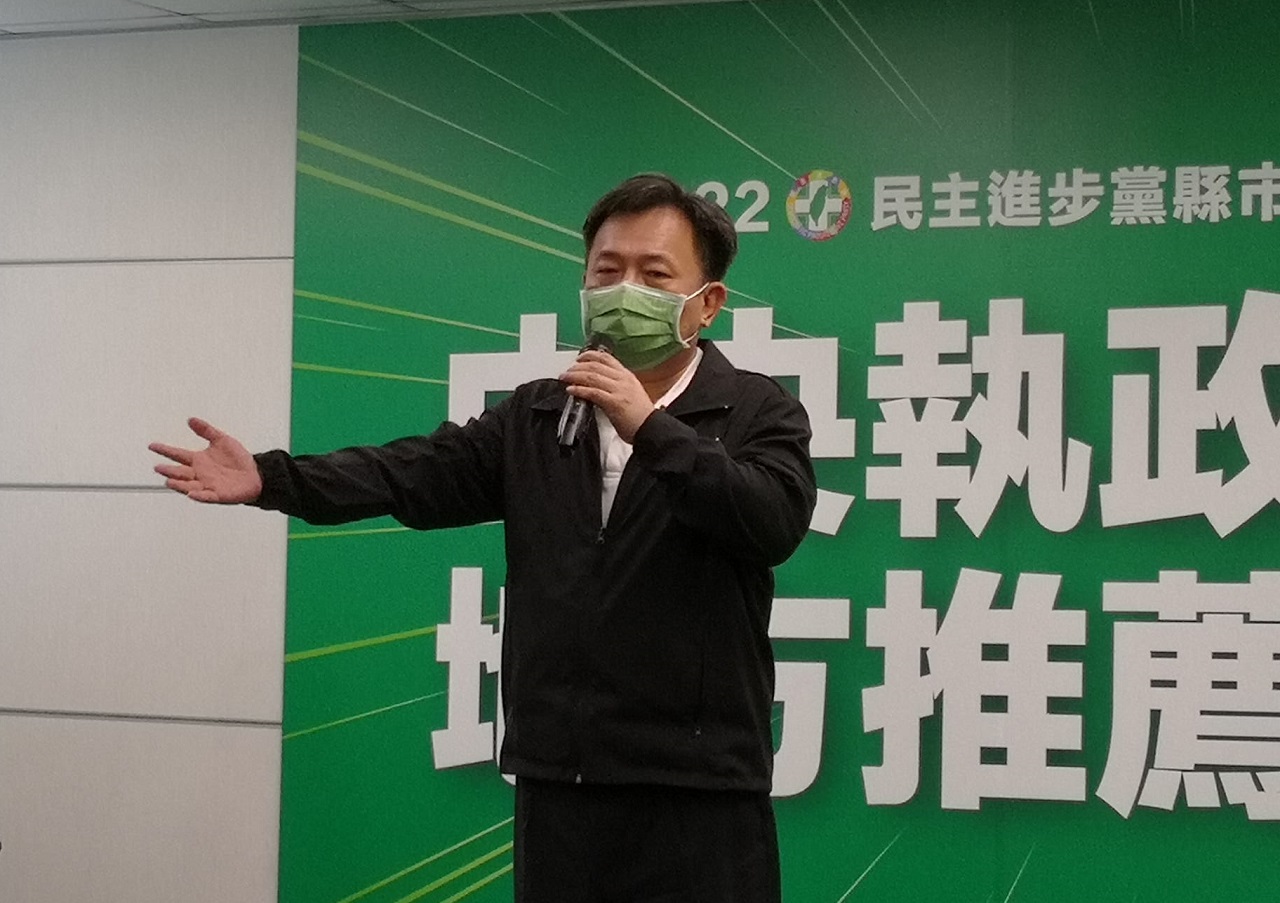 民進黨秘書長林錫耀。(劉玉秋 攝)