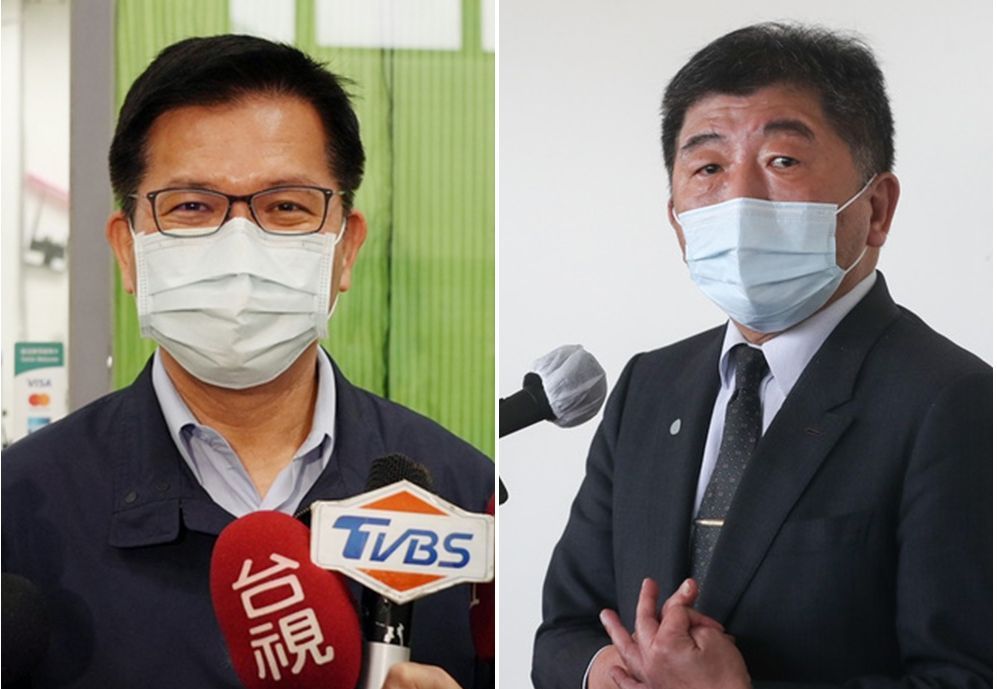 民進黨選對會一致同意建議徵召衛福部長陳時中(右)參選台北市長、交通部前部長林佳龍(左)參選新北市長。(合成圖)