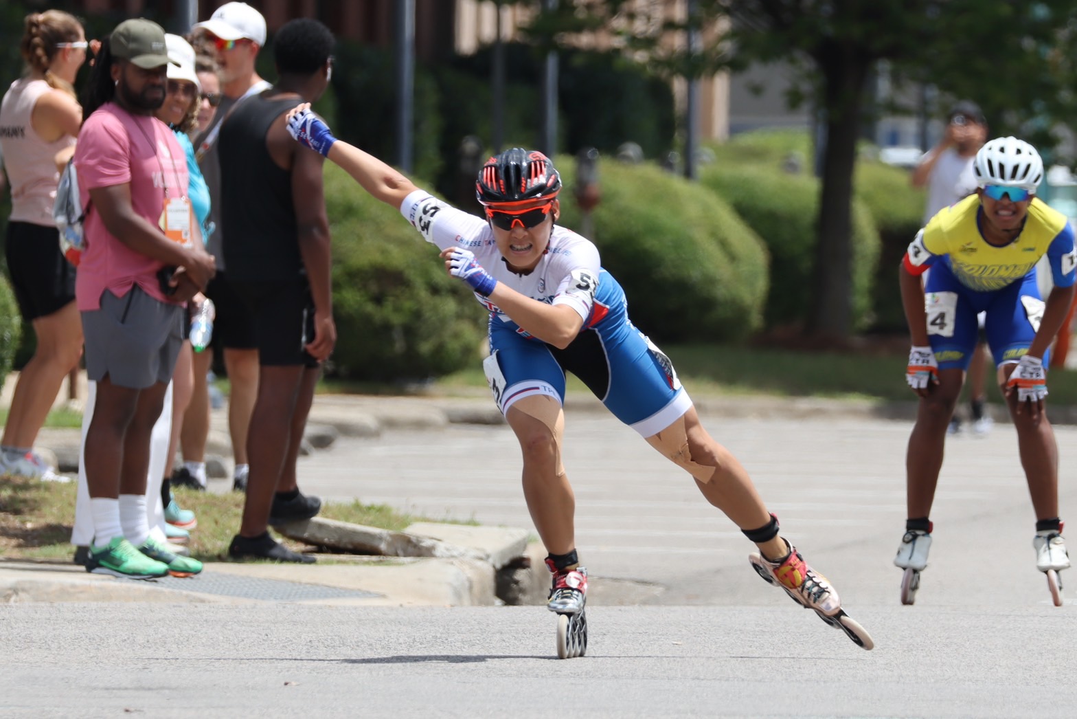 伯明罕世運會滑輪溜冰最終日賽程，陳映竹女子單圈爭先賽再奪下一面銅牌。(體育署提供)
