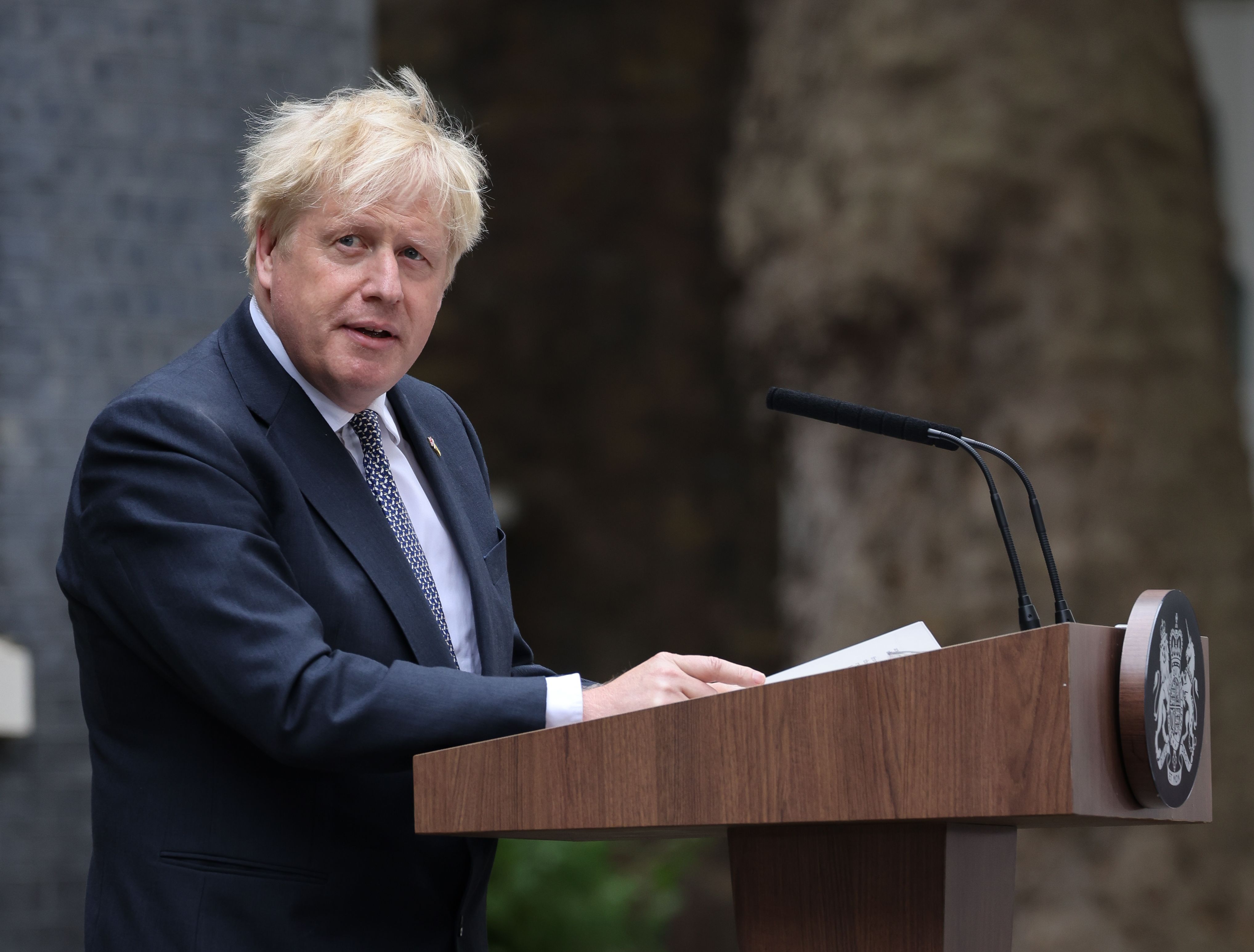 英國前首相強生(Boris Johnson)。(圖：英國政府)