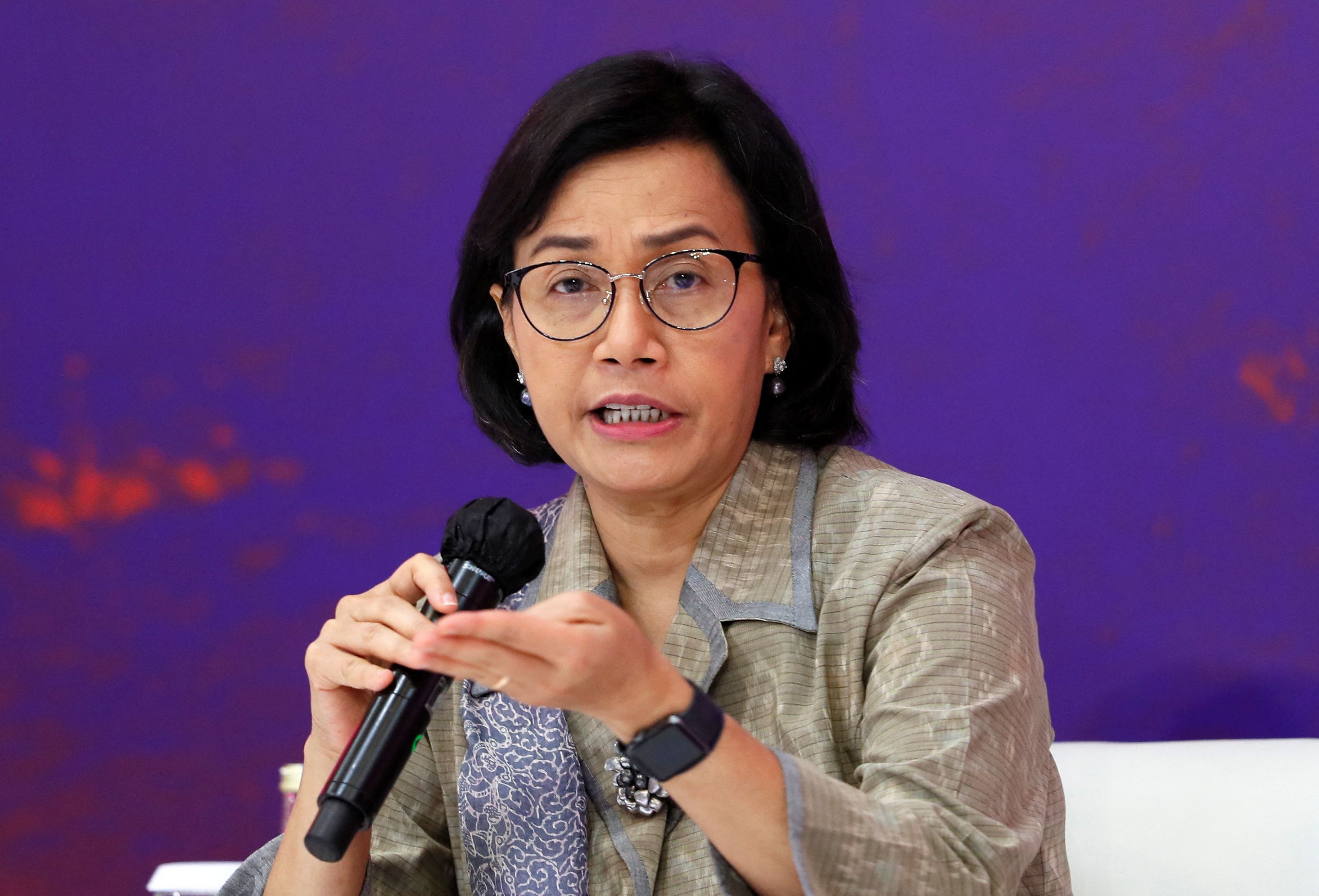 印尼財政部長穆里亞尼(Sri Mulyani Indrawati)15日呼籲G20財政部長，在峇里島的會談中達成共識。(路透社/達志影像)
