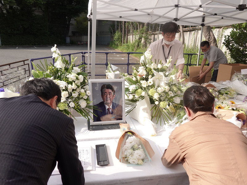 日本政府將在9月27日為前首相安倍晉三舉辦國葬。(圖：中央社)