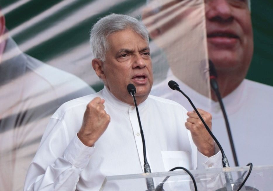 斯里蘭卡新總統威克瑞米辛赫。(圖：Ranil Wickremesinghe臉書)