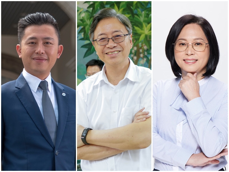 競逐年底桃園市長寶座的民進黨參選人林智堅；國民黨參選人張善政；民眾黨參選人賴香伶8日都有公開活動。(合成圖)