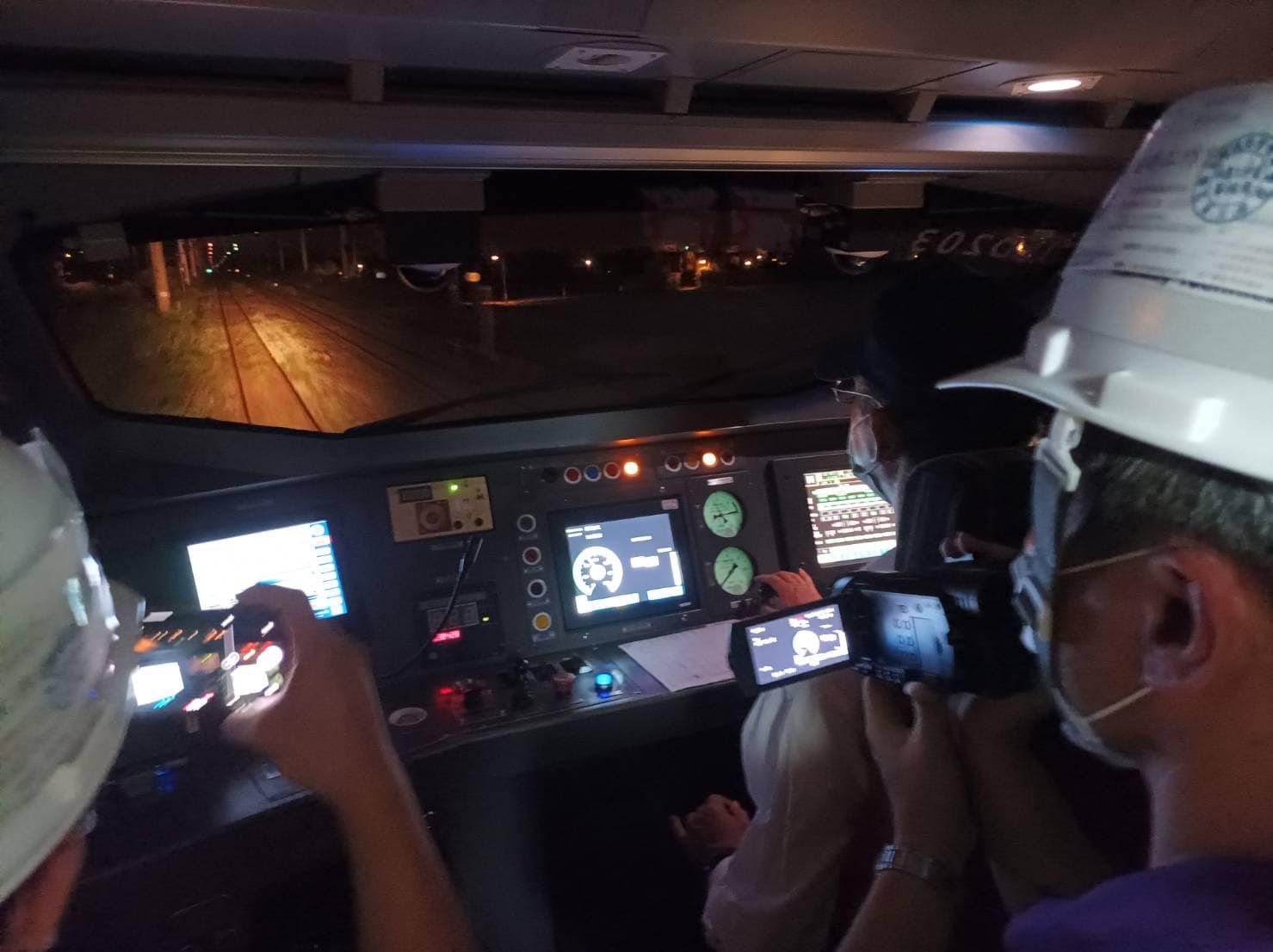 第一套國造軌道臨時速度限制系統(TSR)在北迴線測試成功。(圖：台鐵臉書)