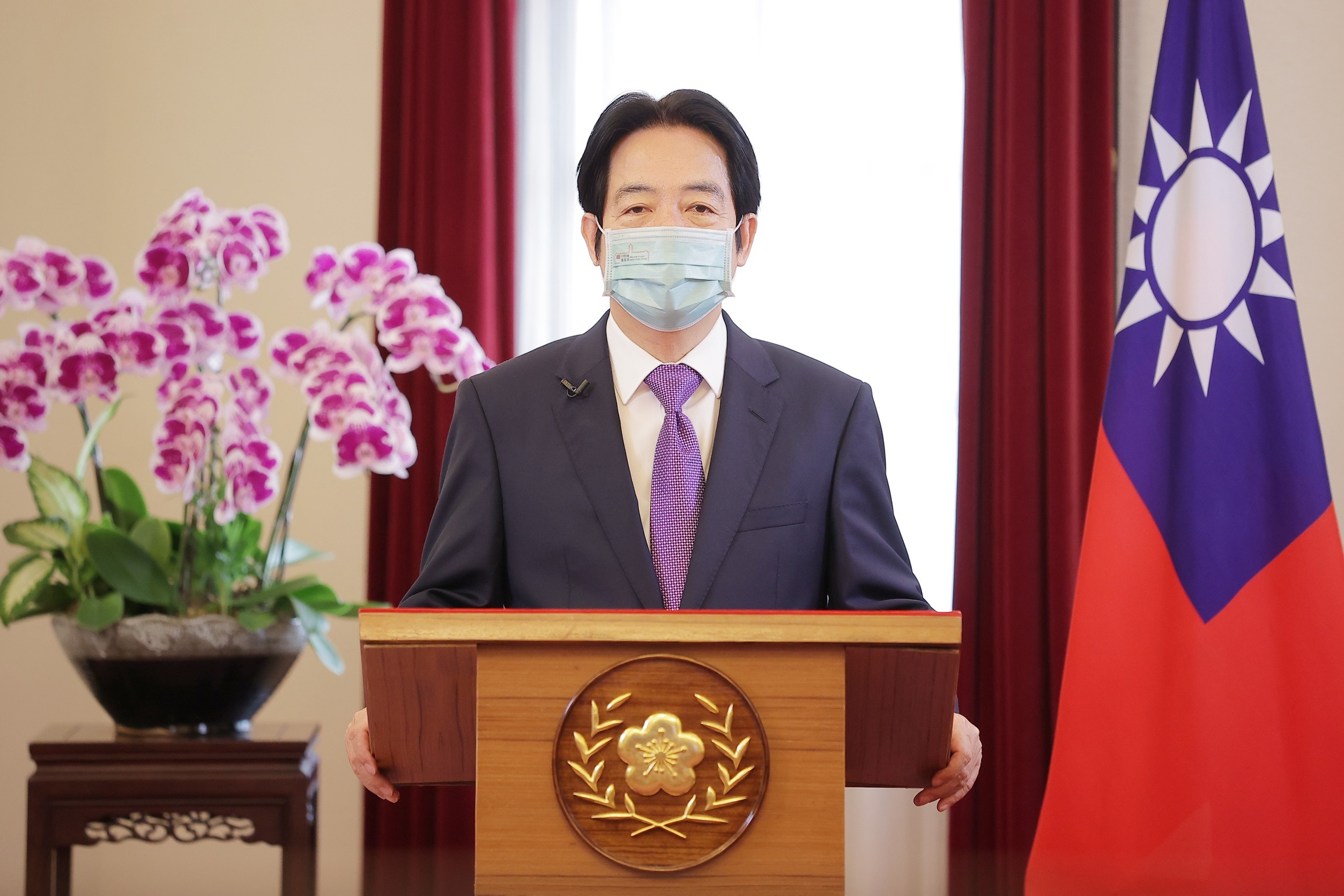副總統賴清德27日為「2022亞洲生技大會」論壇開幕錄製致詞影片。 (圖:總統府 提供)