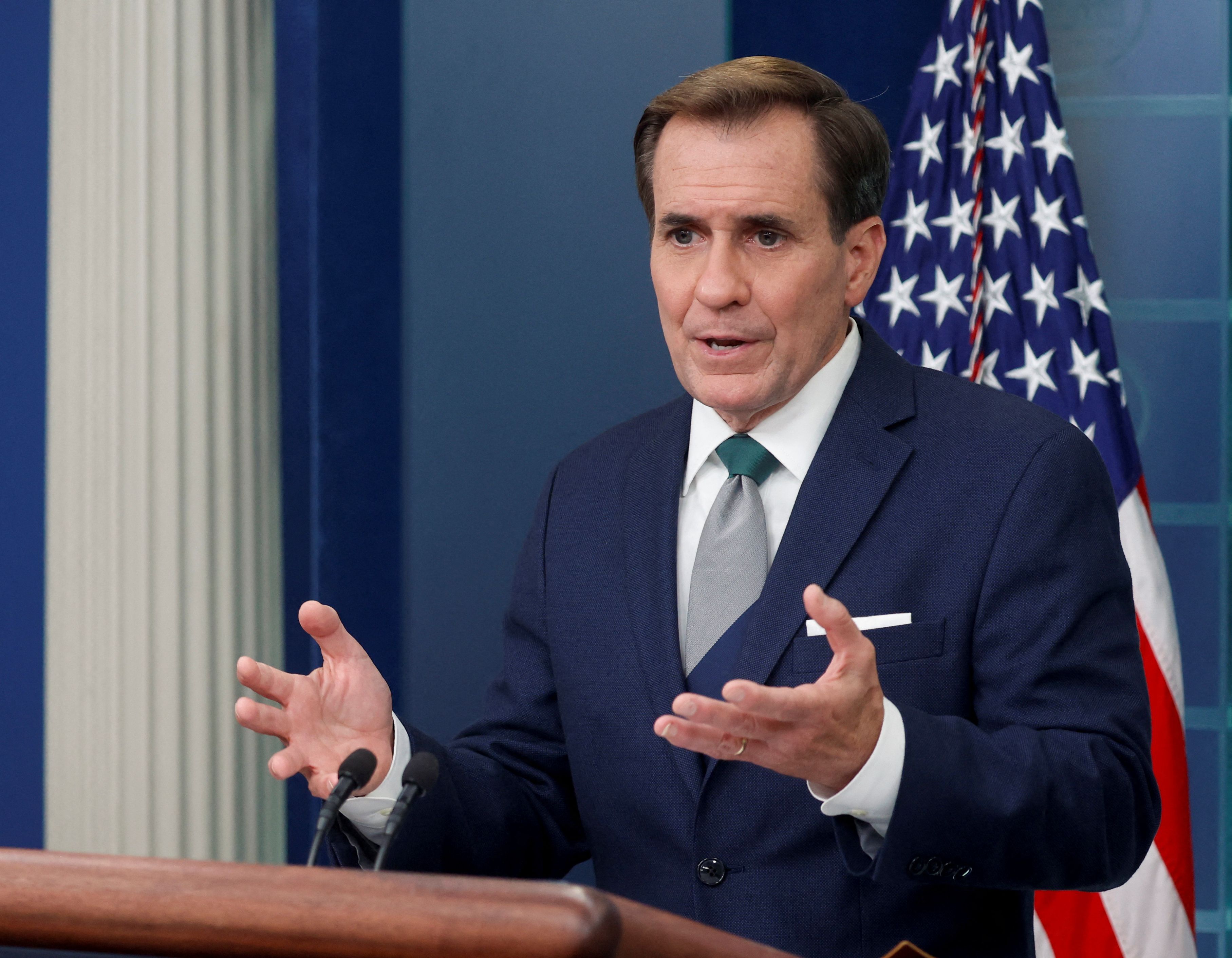 美國白宮國家安全會議發言人柯比(John Kirby)。(路透社/達志影像)