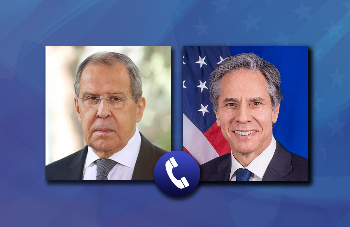 美國國務卿布林肯(Antony Blinken)和俄羅斯外交部長(Sergei Lavrov)29日進行了自烏克蘭戰爭以來的首次通話。(圖:推特@mfa_russia)