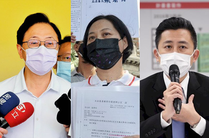 國民黨桃園市長參選人張善政(左起)、民眾黨桃園市長參選人賴香伶、民進黨桃園市長參選人林智堅。(資料合成照/圖:中央社)