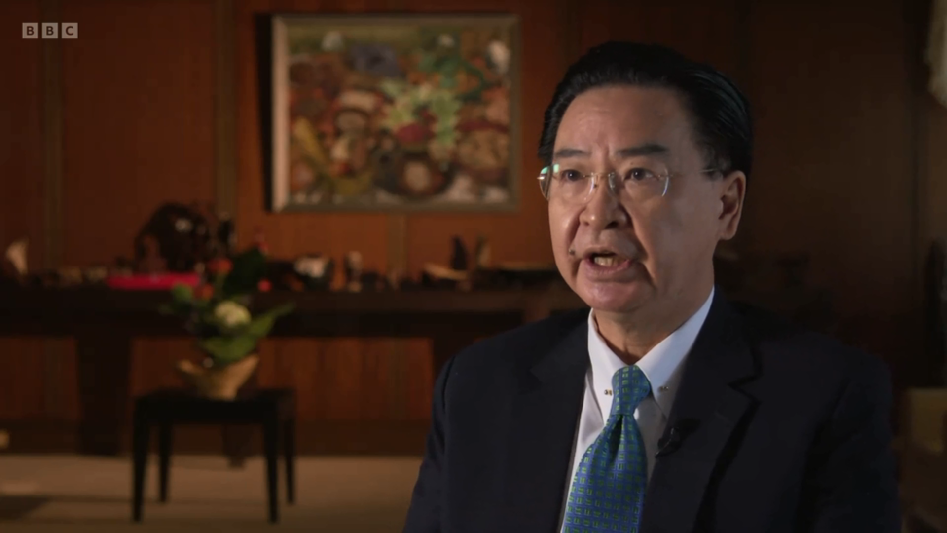 外交部長吳釗燮今天(5日)接受英國廣播公司(BBC)訪問。(圖/擷取自BBC網站)
