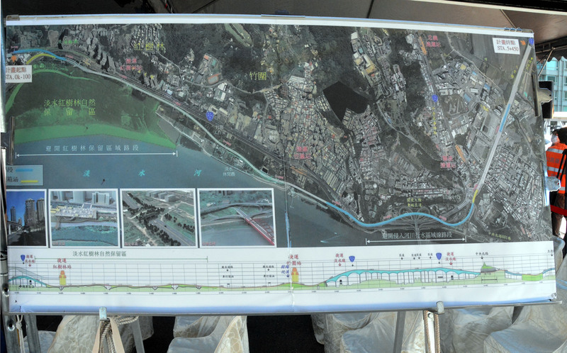 淡北道路計畫路線圖。 (圖：中央社)