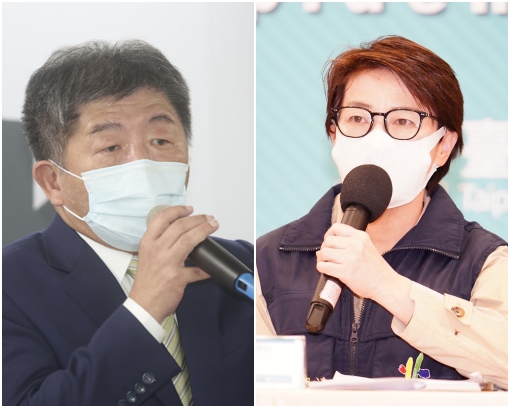 民進黨台北市長參選人陳時中(左)、台北市副市長黃珊珊。(合成圖)