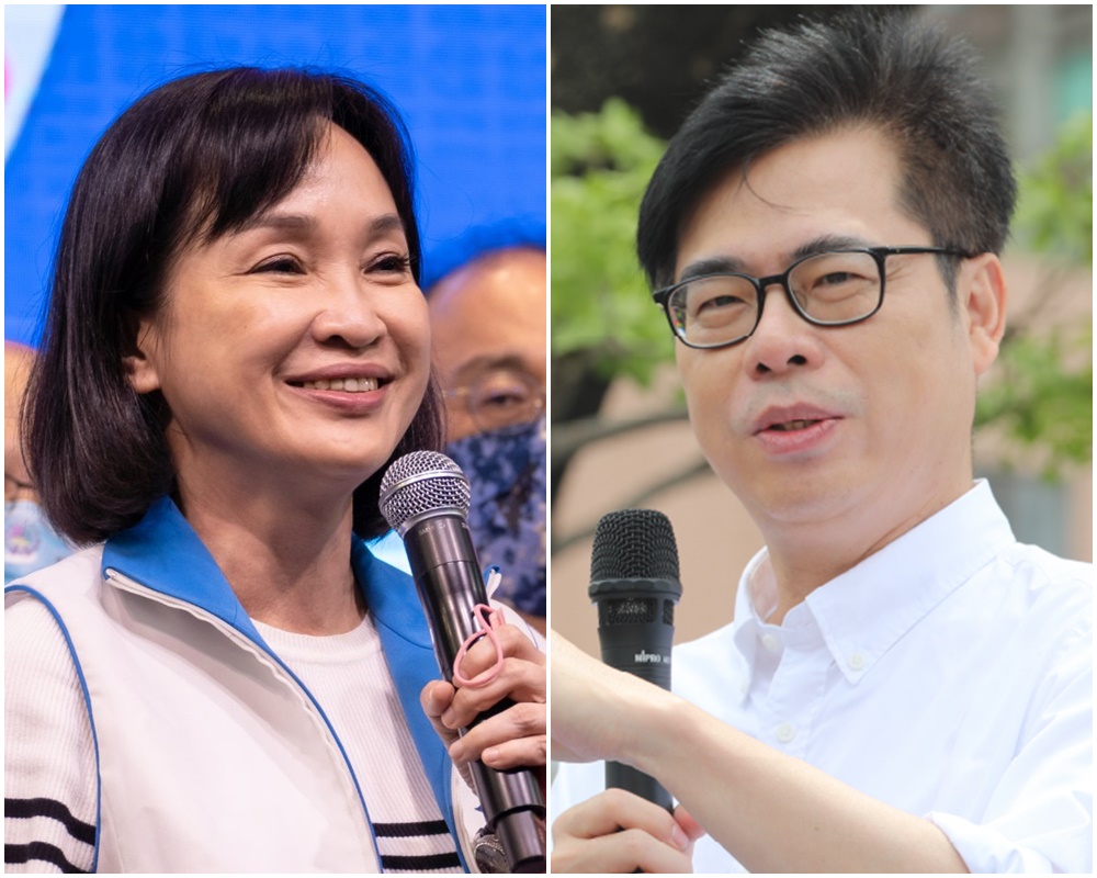 高市長號次抽籤，陳其邁4、柯志恩3。(合成圖)