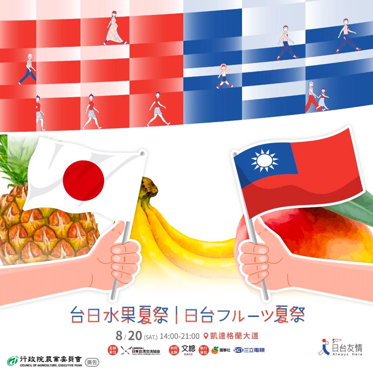 台日水果夏祭20日在凱達格蘭大道登場。(圖：農糧署)