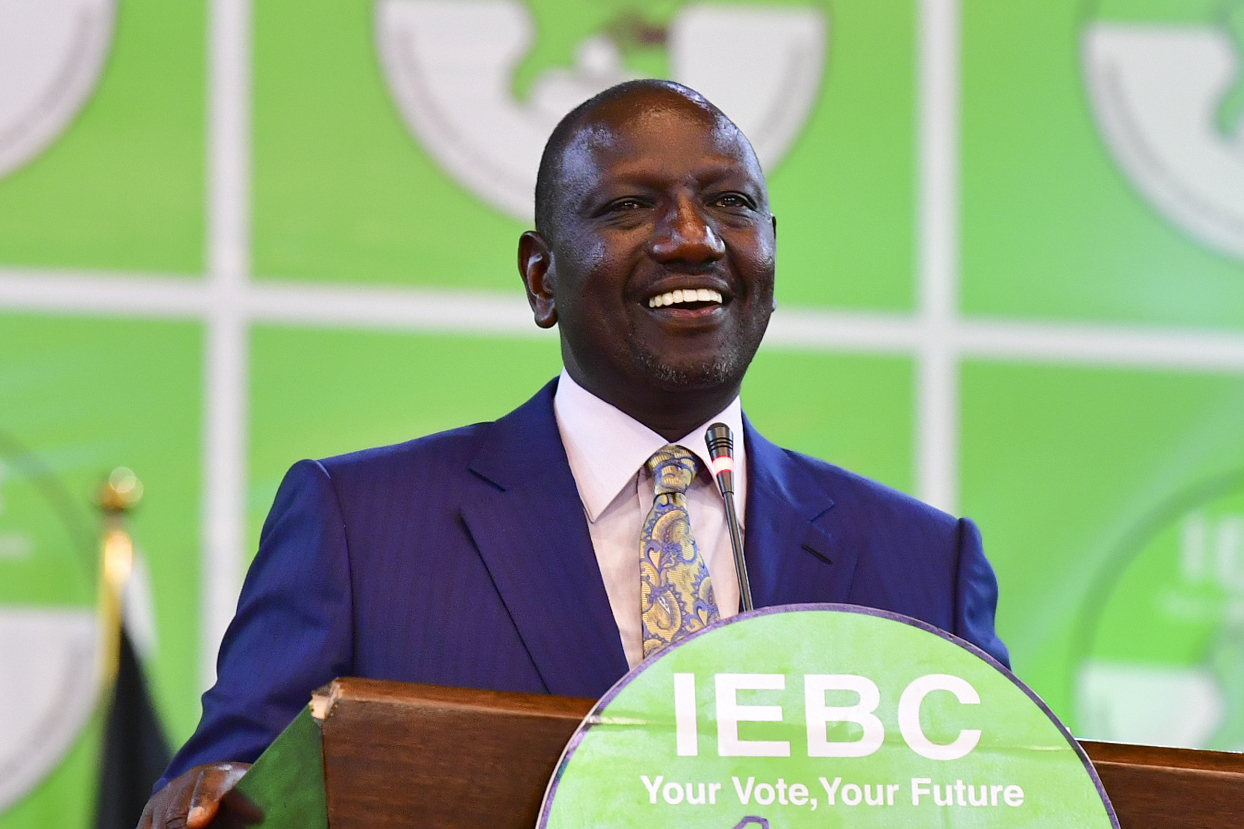 肯亞9日舉行總統大選，選委會15日宣布現任副總統魯托（William Ruto）獲勝。 (AFP)
