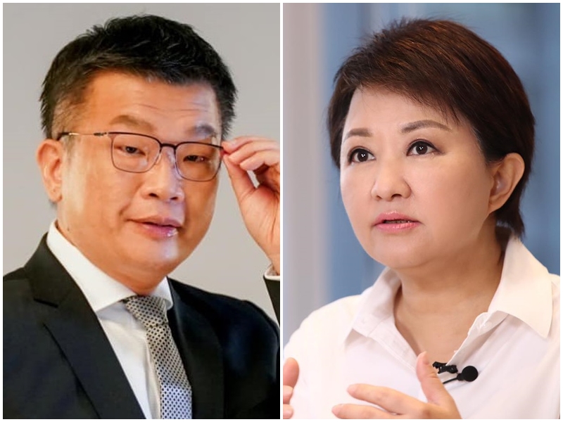 民進黨台中市長參選人蔡其昌(左)，獲國民黨提名競選連任的台中市長盧秀燕(右)。(合成圖/取自臉書)