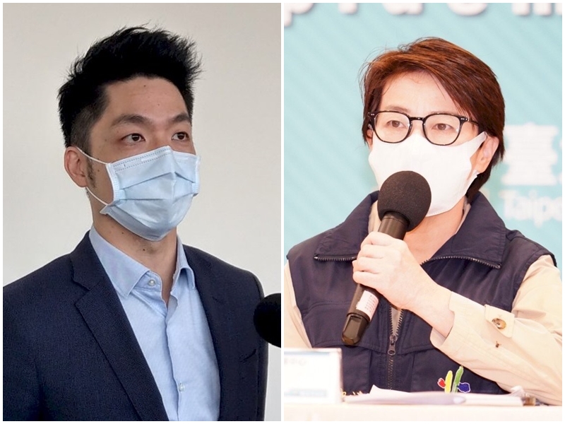 國民黨台北市長參選人蔣萬安推出提高生育獎勵及補助的政見，台北市副市長黃珊珊則認為發錢並非唯一方法。(合成圖)